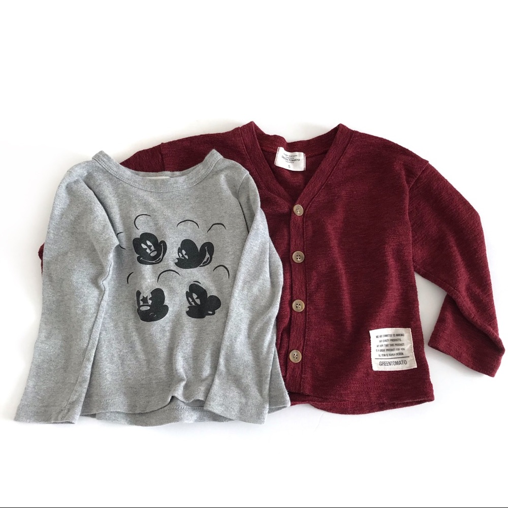 Green Tomato Long Sleeve and Sweater Bundle